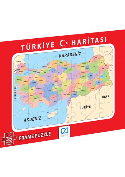 Türkiye Haritası Frame Puzzle - 35 Parça