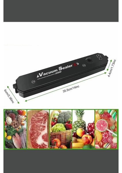 Vacuum Sealer Ev Tipi Vakumlama ve Yapıştırma Makinesi + 10 Adet Vakum Poşeti (5314) fırsatları