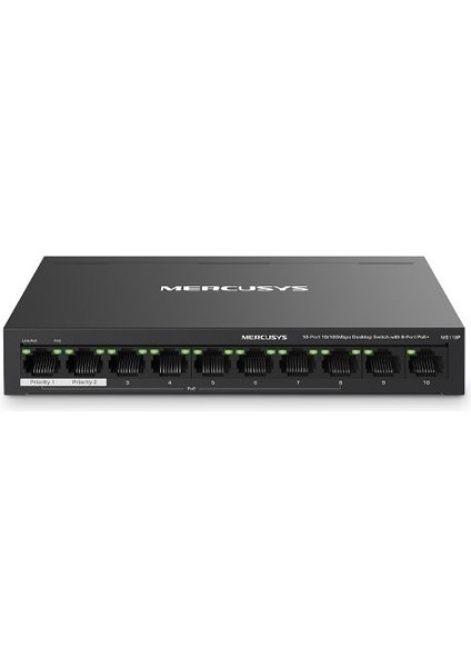 Tp Mercusys MS110P 10'lu 8'i Poe Switch (3yıl Üretici Garantili)