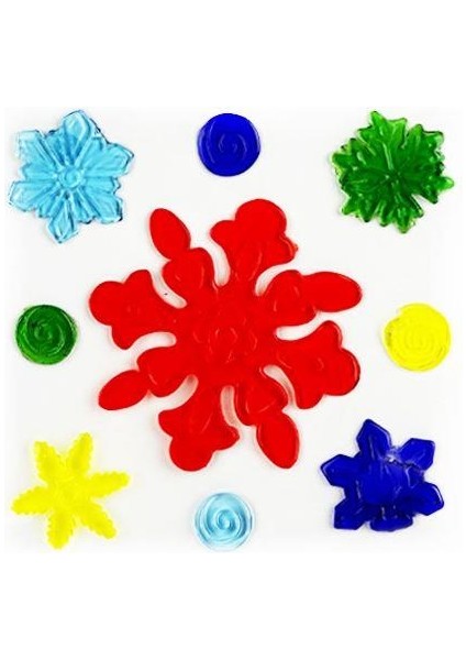 Yılbaşı Temalı Kar Taneli Jel Sticker – Dekoratif Cam ve Pencere Süsü modelleri