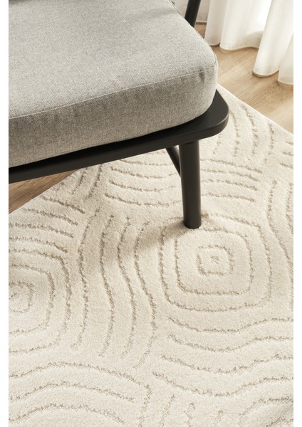 Rivon RN05 Krem Yumuşak Dokulu Kaymaz Taban Salon Mutfak Koridor Oturma Odası Yolluk Halı fiyatları