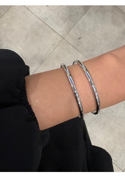 Ajda Model Halka Xp Silver Bilezik