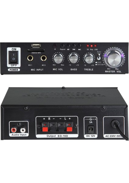 Notel NOT-306 2X20W 4-8 Ohm Trafosuz Stereo Mini Anfi