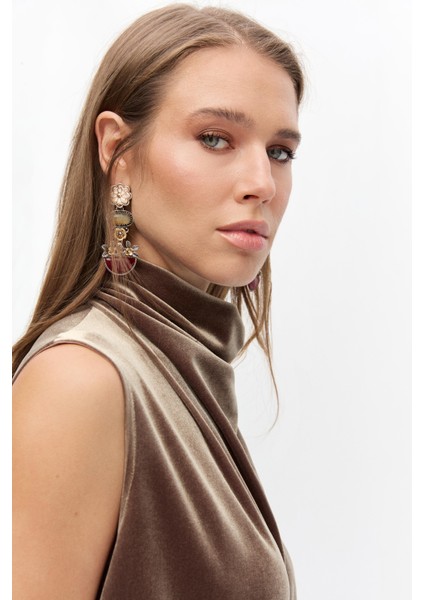 Boğazlı Kadife Bluz modelleri