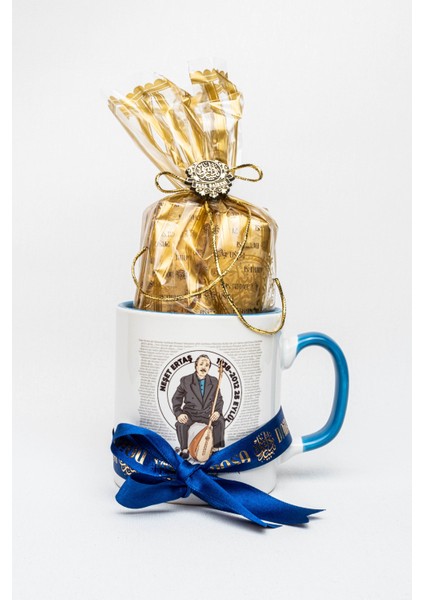 Sütlü Çikolatalı Gofret Neşet Ertaş Temalı Kupa Bardak Hediyeli