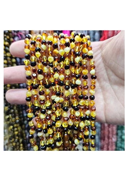 Doğal Hakiki Bebek Damla Kehribar Kolye