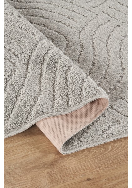 Rivon RN04 Gri Yumuşak Dokulu Kaymaz Taban Salon Mutfak Koridor Oturma Odası Yolluk Halı modelleri