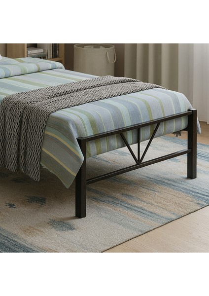 Alchera Tek Kişilik Metal Karyola Siyah fırsatları