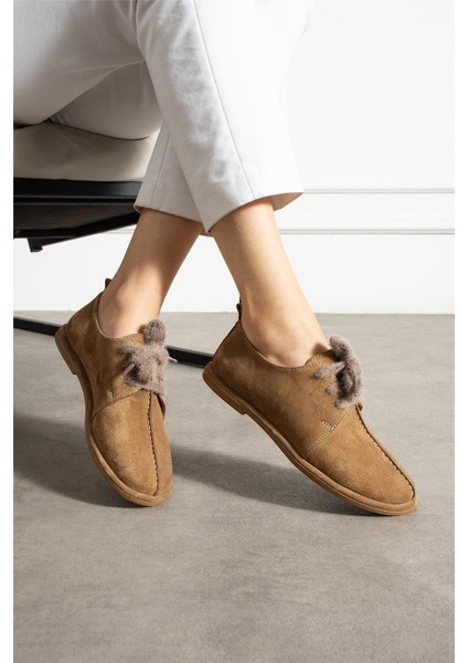 Kadın Casual Ayakkabı Süet Bej Düz Topuklu Casual/günlük fırsatları