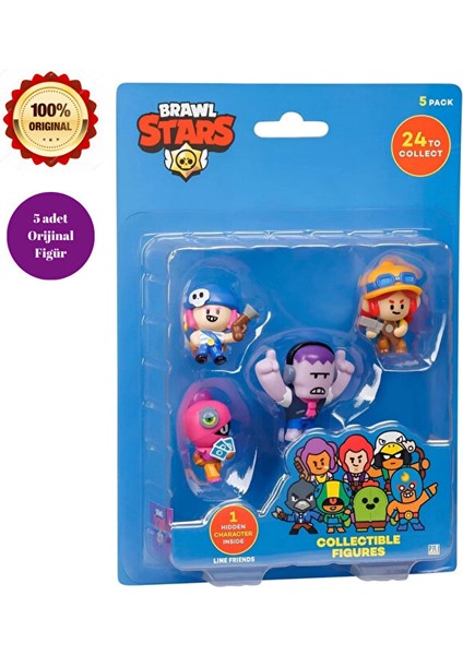 Brawl Stars 5'li Figür Set Brawl Stars Oyuncak Set Orijinal Brawl Stars modelleri