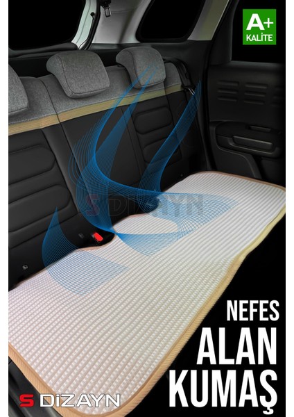 Oto Koltuk Koruyucu Kılıf Krem Universal 2+1 Parça Ön Arka A+ Kalite