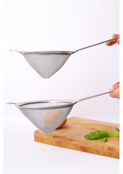 Paslanmaz Çelik Saplı Konik Süzgeç 14 cm fiyatları