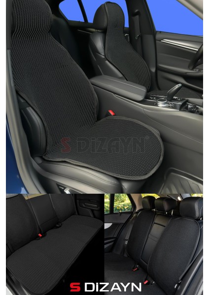 Oto Koltuk Koruyucu Kılıf Set Siyah Universal 2+3 Parça Ön Arka