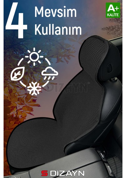 Oto Koltuk Koruyucu Kılıf Set Siyah Universal 2+3 Parça Ön Arka