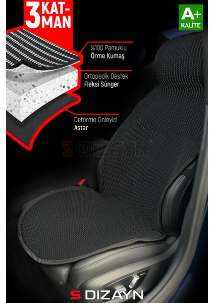 Oto Koltuk Koruyucu Kılıf Set Siyah Universal 2+3 Parça Ön Arka