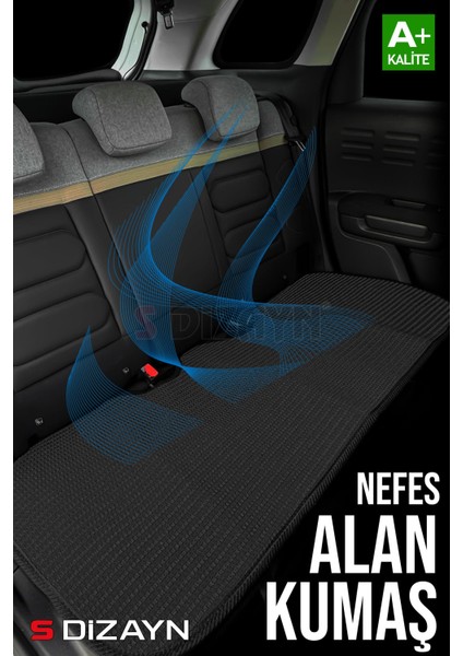 Oto Koltuk Koruyucu Kılıf Set Siyah Universal 2+3 Parça Ön Arka