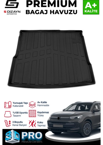 VW Tiguan 3D Pro Bagaj Havuzu 2024 Üzeri A+ Kalite