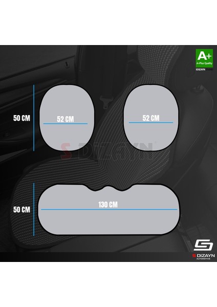 Oto Koltuk Koruyucu Alt Minder Siyah Universal 2+1 Parça Ön Arka A+ Kalite