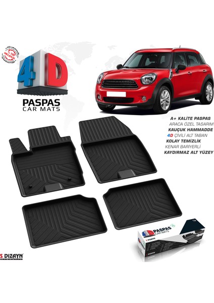 Mini Cooper Countryman 4D Havuzlu Paspas 2010-2017 A+Kalite
