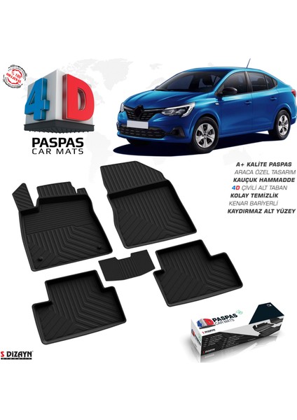 Renault Taliant 4D Havuzlu Paspas 2021 Üzeri A+Kalite indirimleri