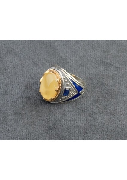 Burhan sağlam DAMLA KEHRİBAR TAŞLI GÜMÜŞ YÜZÜK 7,7 GRAM fırsatları