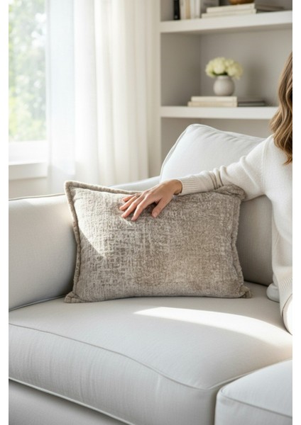 Kırlent İthal Kadife Kumaş - 35x50cm Yumuşak Dokulu Dekoratif Özel Tasarım Kırlent Kılıfı - S01 fiyatları