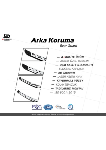 Fiat Doblo 3 TrimLine Gri Arka Koruma 2023 Üzeri