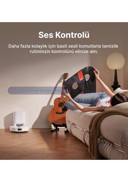 Freo S Akıllı Robot Süpürge Beyaz,8000PA Emiş Gücü