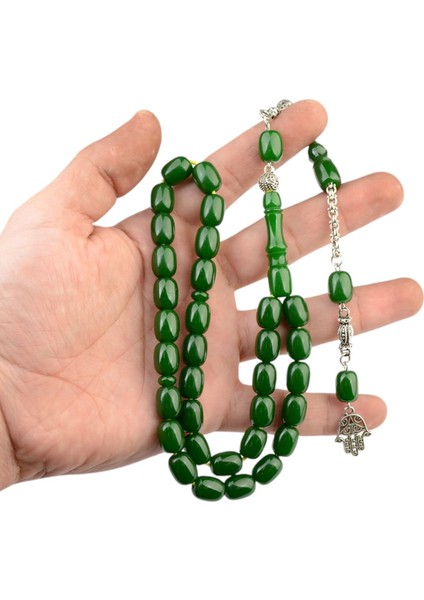 Burhan sağlam Kapsül Kesim 12x9 mm Sıkma Kehribar Alpaka Püsküllü Tesbih fırsatları