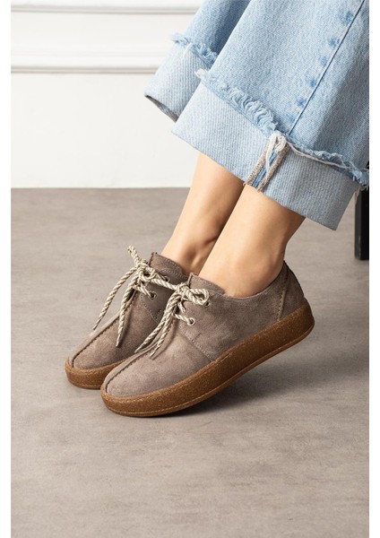 Kadın Loafer Ayakkabı Süet Bej Kısa Topuklu Casual/günlük fiyatları