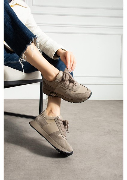 Kadın Sneaker Süet Bej Kısa Topuklu Casual/günlük fiyatları