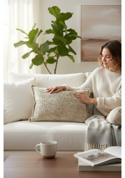 Kırlent İthal Kadife Kumaş - 35x50cm Yumuşak Dokulu Dekoratif Özel Tasarım Kırlent Kılıfı - S08 fiyatları