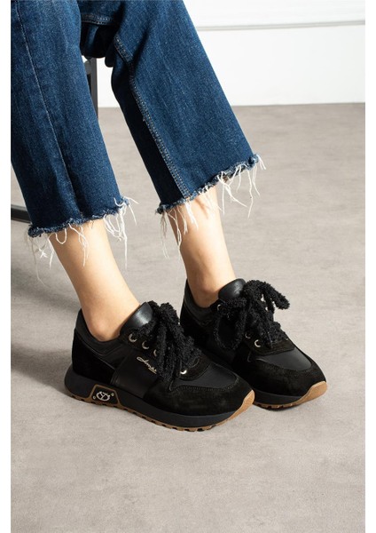 Kadın Sneaker Süet Siyah Kısa Topuklu Casual/günlük fiyatları