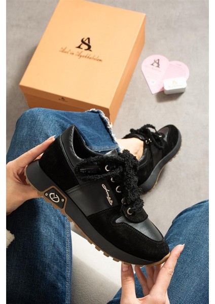 Kadın Sneaker Süet Siyah Kısa Topuklu Casual/günlük fırsatları