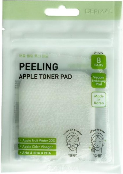 Elma Özlü Gözenek Temizleyici Aydınlatıcı Peeling Tonik Toner Pedi 8 adet fiyatları