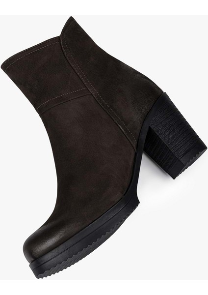 Kadın Hero Kahve Hakiki Deri Nubuk Topuklu Bot fırsatları