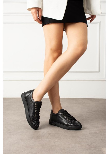 Kadın Sneaker Hakiki Deri Siyah Kısa Topuklu Casual/günlük fiyatları