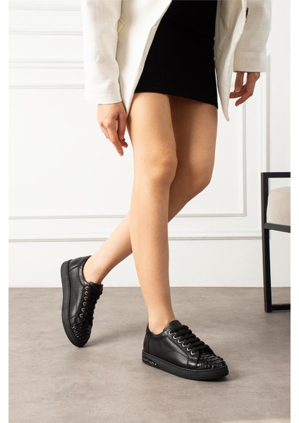 Kadın Sneaker Hakiki Deri Siyah Kısa Topuklu Casual/günlük fırsatları