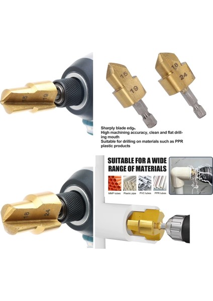 Pprc Pvc Boru Havşası Tesisatcı Tamir Onarım Için Rayba 2li Matkap Ucu Tamir Delme Genişletme Tıraş fiyatları