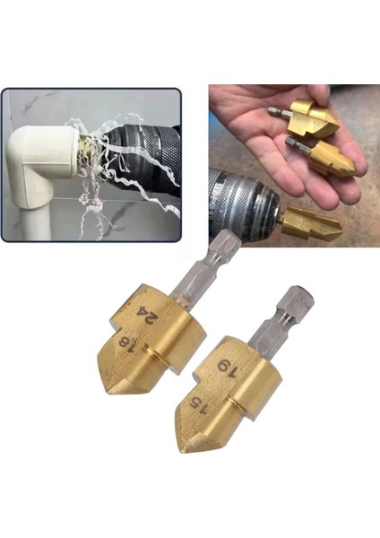 Pprc Pvc Boru Havşası Tesisatcı Tamir Onarım Için Rayba 2li Matkap Ucu Tamir Delme Genişletme Tıraş