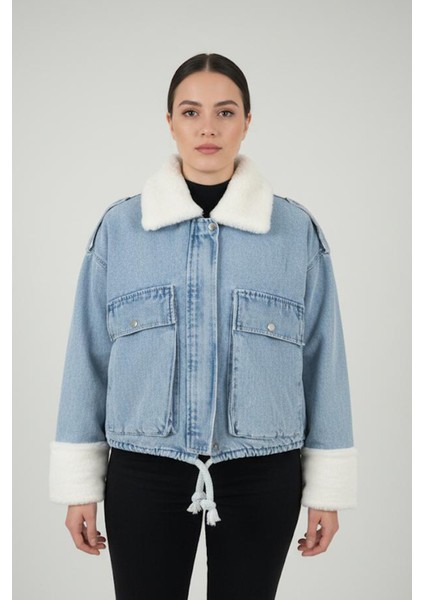 Içi Peluş Kot Mont