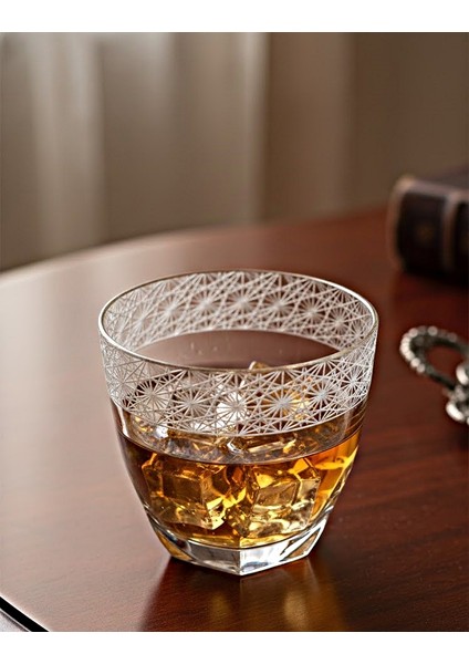 Japon Yıldızı Model Köşeli Viski Bardağı - Özel Tasarım Cam Kadeh fırsatları