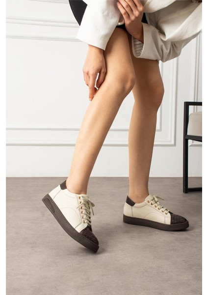 Kadın Sneaker Hakiki Deri Bej Kısa Topuklu Casual/günlük fiyatları