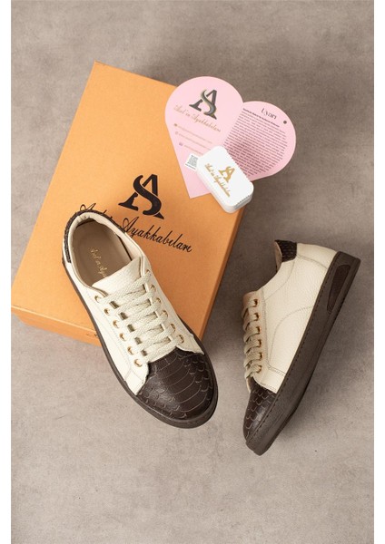 Kadın Sneaker Hakiki Deri Bej Kısa Topuklu Casual/günlük fırsatları