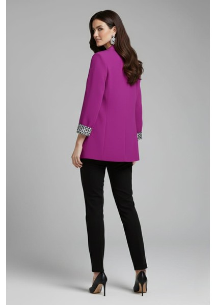 Kadın Leopar Detaylı Blazer Ceket fırsatları