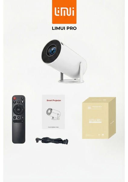 2025 Yeni Versiyon HY300 Pro Projeksiyon – Yüksek Parlaklık, 4K Destekli, Wifi + Bt5.2, Android 13 indirimleri