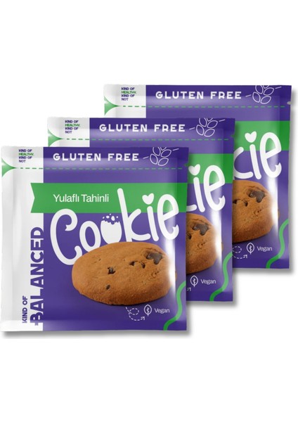 Glütensiz Yulaflı Tahinli Cookie 50 gr x 3 Adet