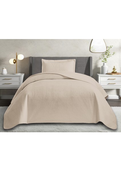 Sofia Serisi Modern Kapitone Yatak Örtüsü Seti (Tek & Çift) | Mini Baklava Desenli Düz Kesim Lüks Tasarım (5 Renk)