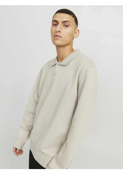 Jack&jones 12278586 Erkek Sweat - Bej fırsatları
