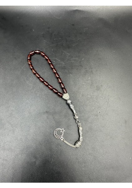 Ay Yılldız Alpaka Püskül Ateş Kehribar Tespih (Ahşap Kutu) fırsatları